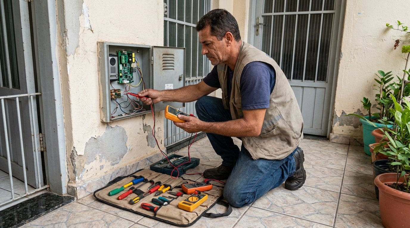 Troca de Fiação de Interfone no Jardim Guadalajara, Vila Velha‑ES
